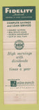 Matchbook Cover - Fidelity Federal Savings Glendale CA 1962