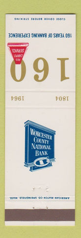 Matchbook Cover - Worcester County National Bank MA 1964
