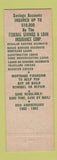 Matchbook Cover - Plymouth Federal Savings and Loan MA 1962