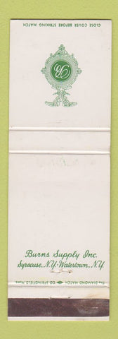 Matchbook Cover - Burns Supply Syracuse Watertown NY WEAR