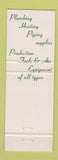 Matchbook Cover - Burns Supply Syracuse Watertown NY WEAR