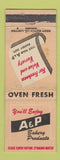 Matchbook Cover - A&P Grocery Bakery Products Canada WEAR