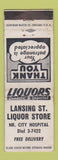 Matchbook Cover - Lansing St Liquor Store