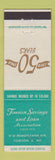 Matchbook Cover - Towson Savings and Loan MD 1960