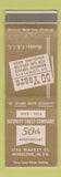 Matchbook Cover - Security Trust Company Wheeling WV 1953