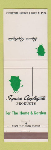 Matchbook Cover - Squire Applegate Products Home Garden fertilizers flowers