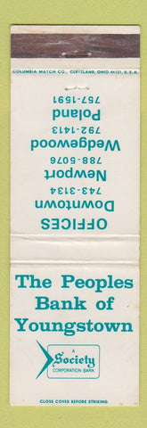 Matchbook Cover - Society Corporation Bank Newport Poland Wedgewood OH WEAR