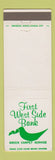 Matchbook Cover - First West Side Bank Omaha NE