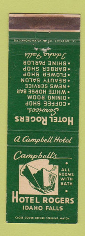 Matchbook Cover - Hotel Rogers Idaho Falls ID