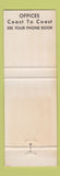 Matchbook Cover - The Associates 1968