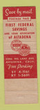 Matchbook Cover - First Federal Savings Altadena CA 1959