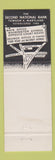 Matchbook Cover - Second National Bank Towson MD 1956