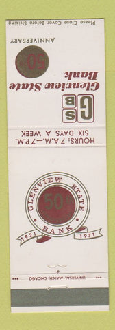 Matchbook Cover - Glenview State Bank 1971 IL