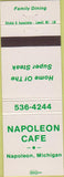 Matchbook Cover - Napoleon Cafe MI