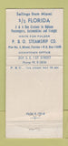 Matchbook Cover - Peninsular Occidental Steamship SS Florida WORN 30 Strike