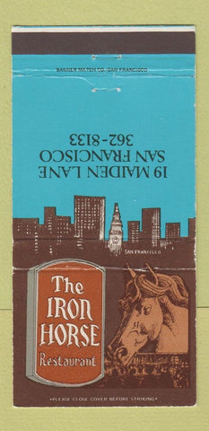 Matchbook Cover - Iron Horse Restaurant San Francisco CA 30 Strike