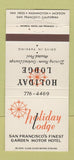 Matchbook Cover - Holiday Lodge San Francisco CA WEAR 30 Strike
