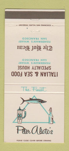 Matchbook Cover - Peter Alioto's Seafood Restaurant San Francisco CA 30 Strike