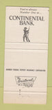 Matchbook Cover - Continental Bank Christmas 30 Strike