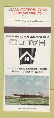 Matchbook Cover - Halco Corp Shipping Toronto ON Montreal QC 30 Strike
