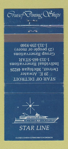 Matchbook Cover - Star Line Cruise Detroit MI WEAR 30 Strike