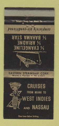 Matchbook Cover - Eastern Steamship Cruises Miami FL WEAR 30 Strike