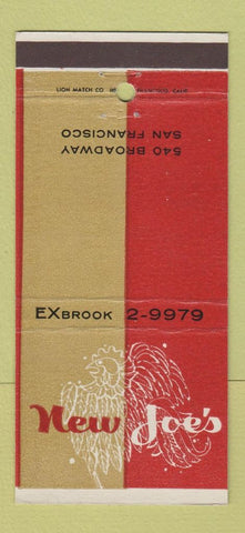 Matchbook Cover - New Joe's San Francisco CA 30 Strike
