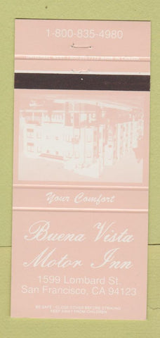 Matchbook Cover - Buena Vista Motor Inn San Francisco CA 30 Strike