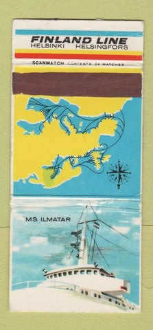 Matchbook Cover - Finland Line Shipping WORN BACK 30 Strike