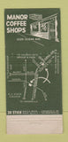 Matchbook Cover - Manor Coffee Shop San Francisco CA 30 Stick