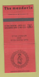 Matchbook Cover - The Mandarin San Francisco Beverly Hills CA WEAR 30 Strike