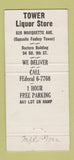 Matchbook Cover - Tower Liquor Store Minneapolis MN WEAR 30 Strike