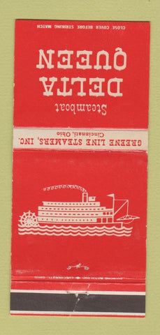 Matchbook Cover - Steamboat Delta Queen Cincinnati OH 30 Strike