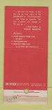 Matchbook Cover - Normandie Restaurant French San Francisco CA 30 Stick