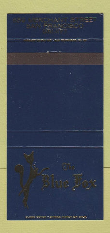 Matchbook Cover - The Blue Fox San Francisco CA 30 Strike