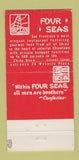 Matchbook Cover - Four Seas San Francisco CA Restaurant Chinese 30 Strike