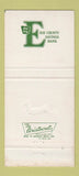 Matchbook Cover - Erie County Savings Bank Christmas 30 Strike