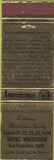 Matchbook Cover - RMS Hotel Whitcomb San Francisco Perkins Americana