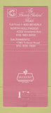 Matchbook Cover - Beverly Garland Hotels North Hollywood Sacramento CA 30 Strike