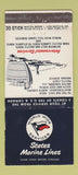 Matchbook Cover - States Marine Laines Shipping WEAR 30 Stick