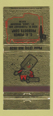 Matchbook Cover - CK Power Products ST Louis MO 30 Strike