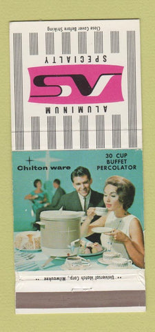 Matchbook Cover - Aluminum Specialty Fabricators Chilton WI WEAR 30 Strike