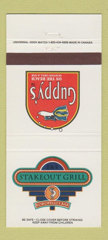 Matchbook Cover Guppy's Steakout Indian Rocks Beach Belleair Bluffs FL 30 Strike