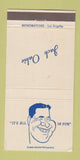Matchbook Cover - Jack Oakie Actor Movies 30 Strike