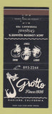 Matchbook Cover - Grotto Restaurant Oakland CA 30 Strike