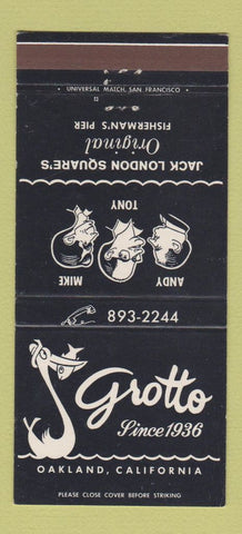 Matchbook Cover - Grotto Restaurant Oakland CA 30 Strike