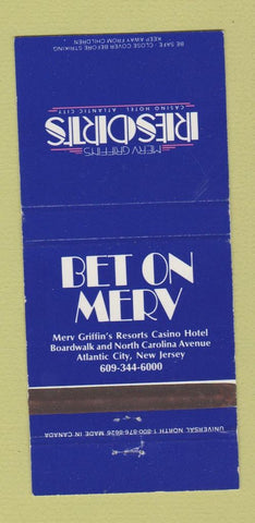 Matchbook Cover - Merv Griffin Resorts Casino Atlantic City NJ 30 Strike