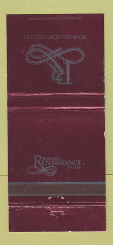 Matchbook Cover - Ramada Renaissance Hotel Washington DC Dulles 30 Strike