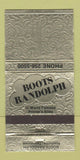 Matchbook Cover - Boots Randolph Nashville TN Music 30 Strike