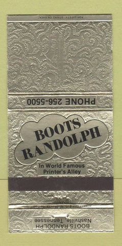 Matchbook Cover - Boots Randolph Nashville TN Music 30 Strike